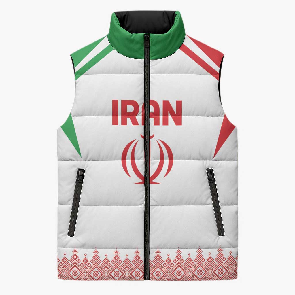 Custom Football 2026 Iran Sleeveless Puffer Jacket Team Melli Come On