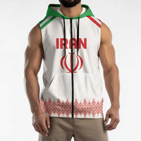 Custom Football 2026 Iran Sleeveless Zip Hoodie Team Melli Come On