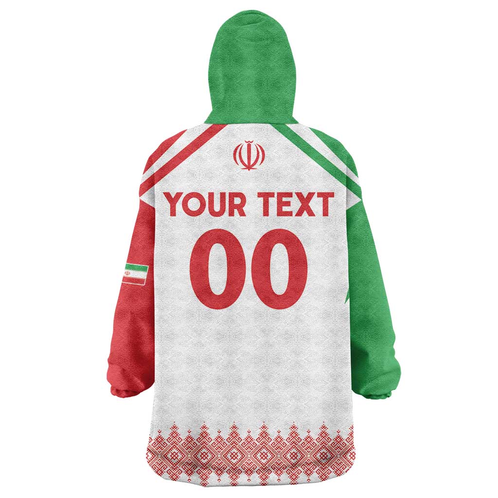 Custom Football 2026 Iran Wearable Blanket Hoodie Team Melli Come On