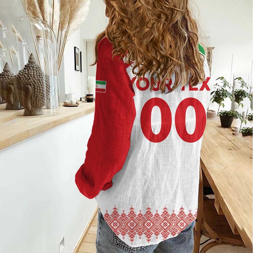 Custom Football 2026 Iran Women Casual Shirt Team Melli Come On