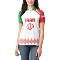 Custom Football 2026 Iran Women Polo Shirt Team Melli Come On