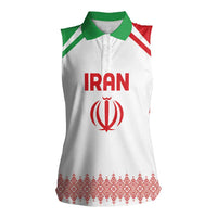 Custom Football 2026 Iran Women Sleeveless Polo Shirt Team Melli Come On