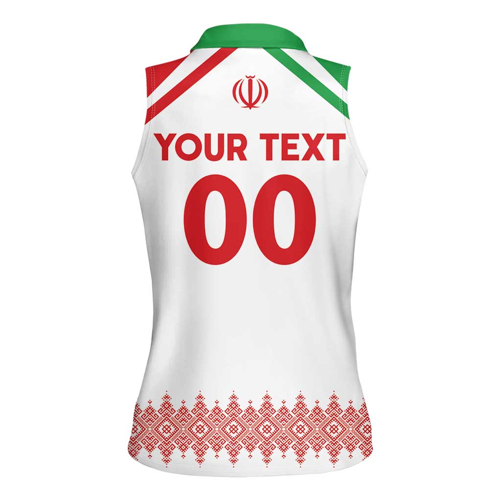 Custom Football 2026 Iran Women Sleeveless Polo Shirt Team Melli Come On