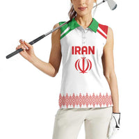 Custom Football 2026 Iran Women Sleeveless Polo Shirt Team Melli Come On