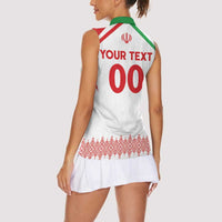 Custom Football 2026 Iran Women Sleeveless Polo Shirt Team Melli Come On