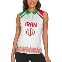 Custom Football 2026 Iran Women Sleeveless Polo Shirt Team Melli Come On