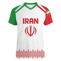 Custom Football 2026 Iran Women V-Neck T-Shirt Team Melli Come On