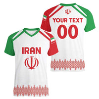 Custom Football 2026 Iran Women V-Neck T-Shirt Team Melli Come On
