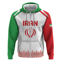 Custom Football 2026 Iran Zip Hoodie Team Melli Come On