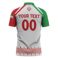 Custom Football 2026 Iran Zipper Polo Shirt Team Melli Come On