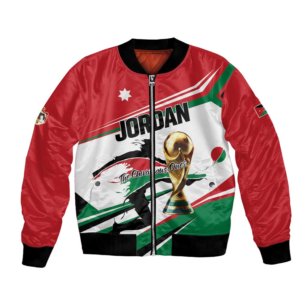 Custom Football 2026 Jordan Bomber Jacket Al Nashama Make History