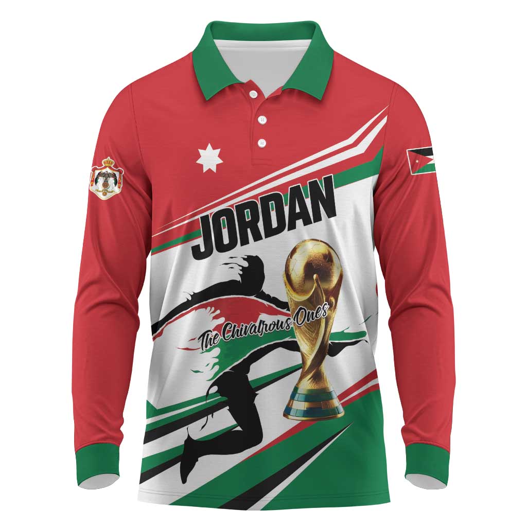 Custom Football 2026 Jordan Long Sleeve Polo Shirt Al Nashama Make History