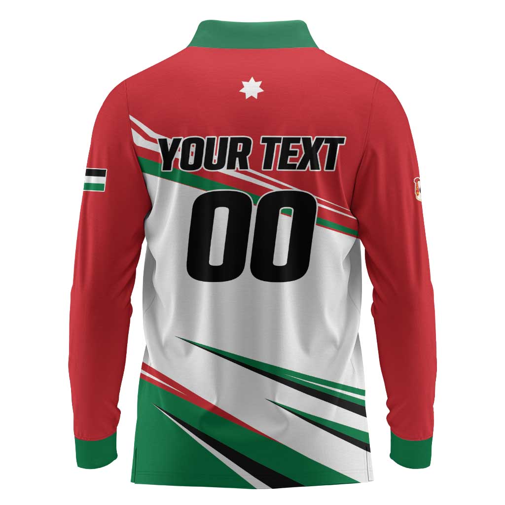 Custom Football 2026 Jordan Long Sleeve Polo Shirt Al Nashama Make History