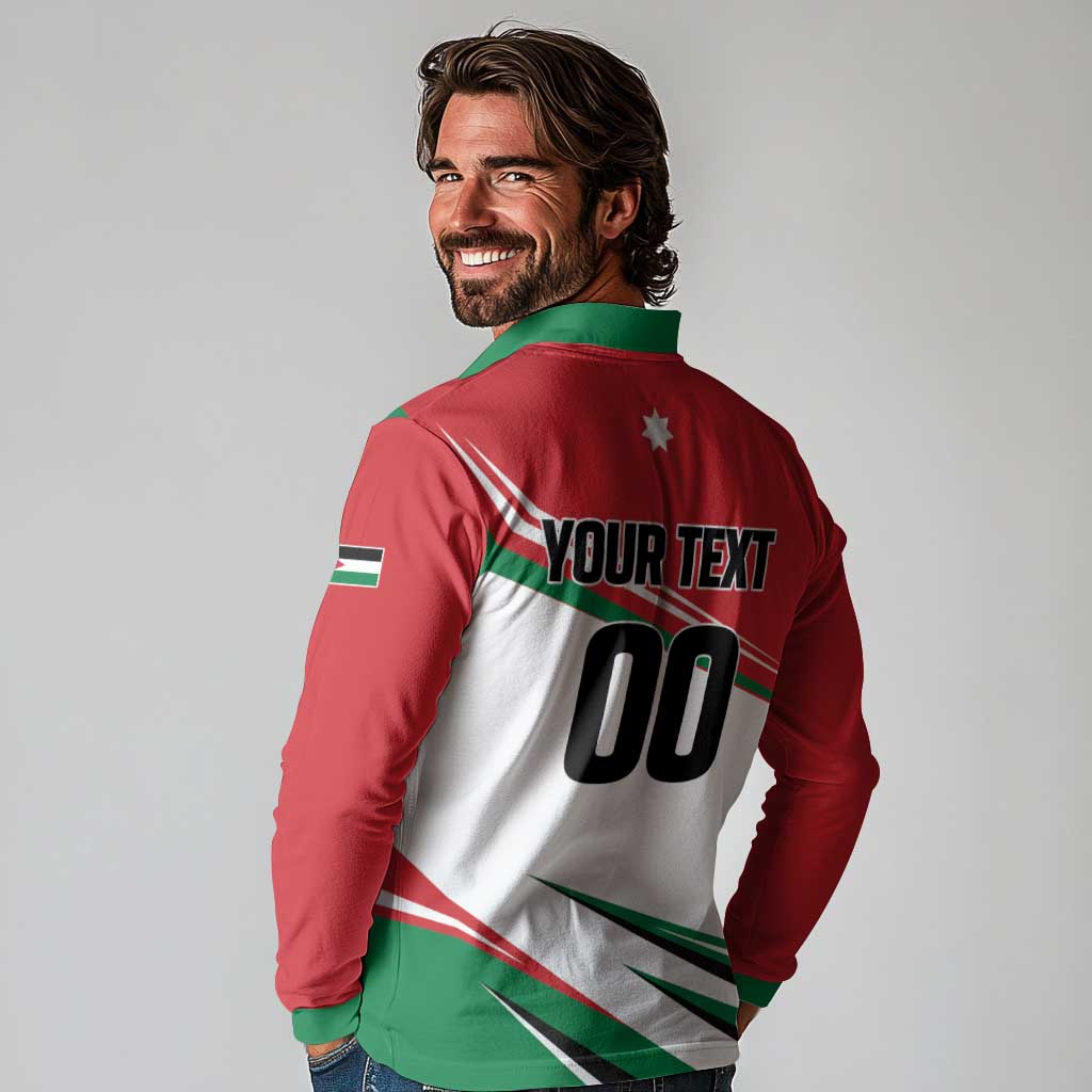 Custom Football 2026 Jordan Long Sleeve Polo Shirt Al Nashama Make History