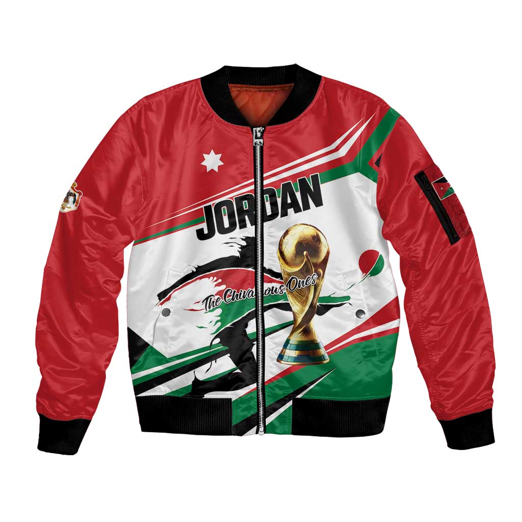 Custom Football 2026 Jordan Sleeve Zip Bomber Jacket Al Nashama Make History