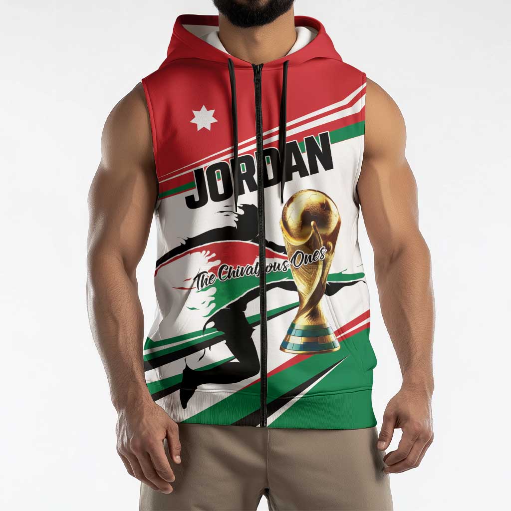 Custom Football 2026 Jordan Sleeveless Zip Hoodie Al Nashama Make History