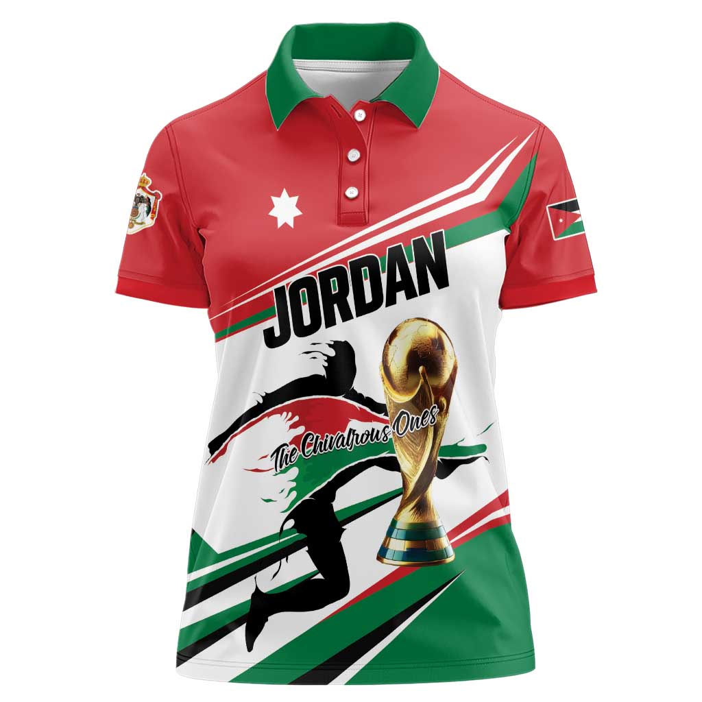 Custom Football 2026 Jordan Women Polo Shirt Al Nashama Make History