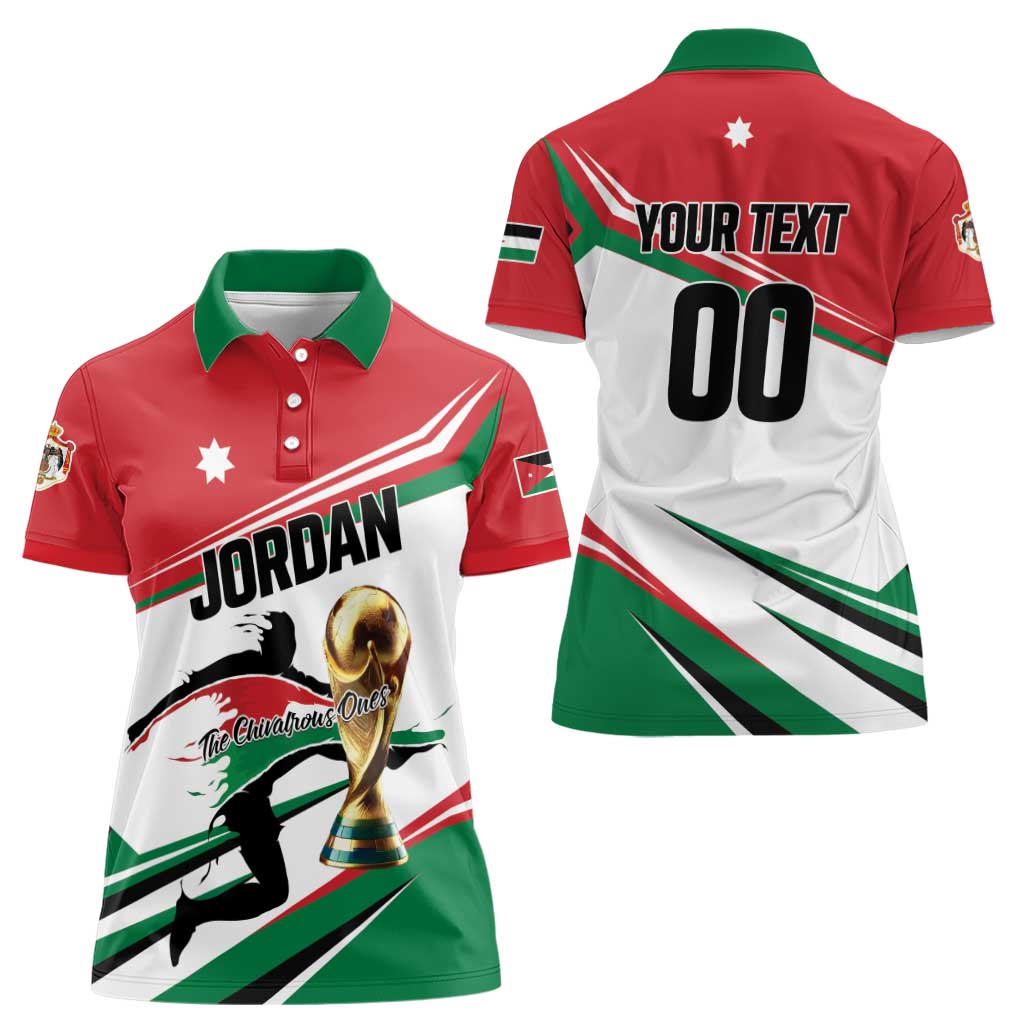 Custom Football 2026 Jordan Women Polo Shirt Al Nashama Make History