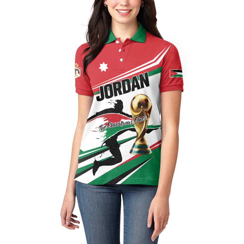 Custom Football 2026 Jordan Women Polo Shirt Al Nashama Make History
