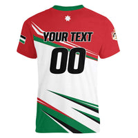Custom Football 2026 Jordan Women V-Neck T-Shirt Al Nashama Make History