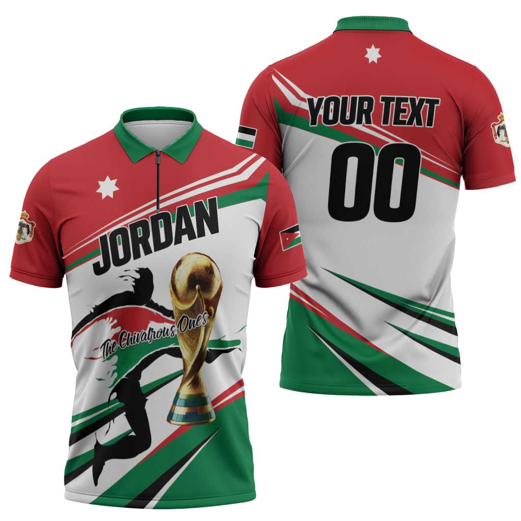Custom Football 2026 Jordan Zipper Polo Shirt Al Nashama Make History