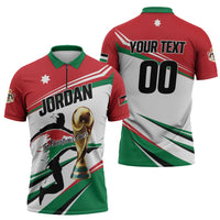 Custom Football 2026 Jordan Zipper Polo Shirt Al Nashama Make History