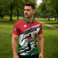 Custom Football 2026 Jordan Zipper Polo Shirt Al Nashama Make History