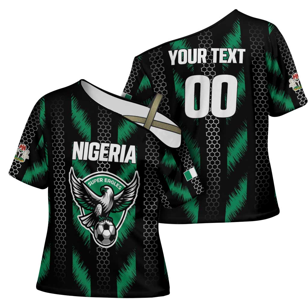 Custom Football Nigeria Cross Shoulder Shirt Soar Super Eagles