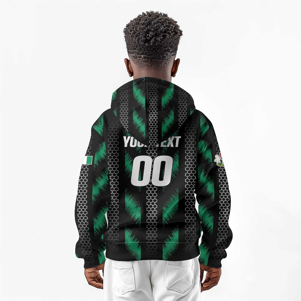 Custom Football Nigeria Kid Hoodie Soar Super Eagles