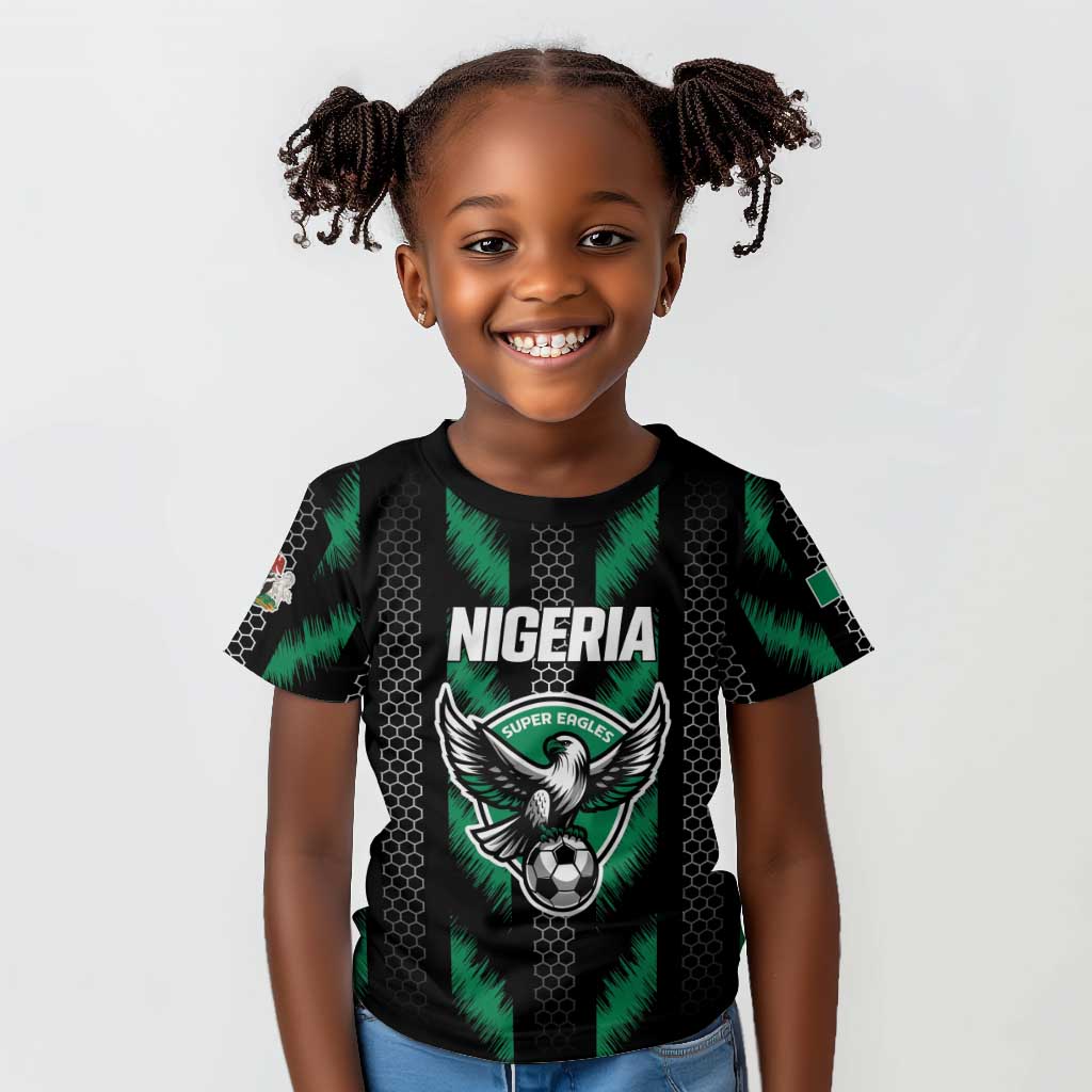Custom Football Nigeria Kid T shirt Soar Super Eagles