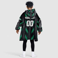 Custom Football Nigeria Kid Wearable Blanket Hoodie Soar Super Eagles