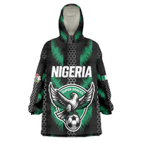 Custom Football Nigeria Kid Wearable Blanket Hoodie Soar Super Eagles