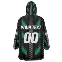 Custom Football Nigeria Kid Wearable Blanket Hoodie Soar Super Eagles