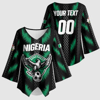 Custom Football Nigeria Kimono Sleeve Blouse Soar Super Eagles