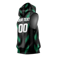 Custom Football Nigeria Sleeveless Hoodie Soar Super Eagles