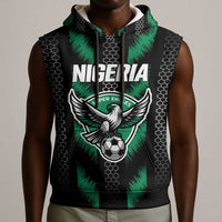 Custom Football Nigeria Sleeveless Hoodie Soar Super Eagles