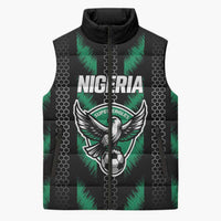 Custom Football Nigeria Sleeveless Puffer Jacket Soar Super Eagles