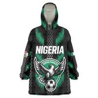 Custom Football Nigeria Wearable Blanket Hoodie Soar Super Eagles