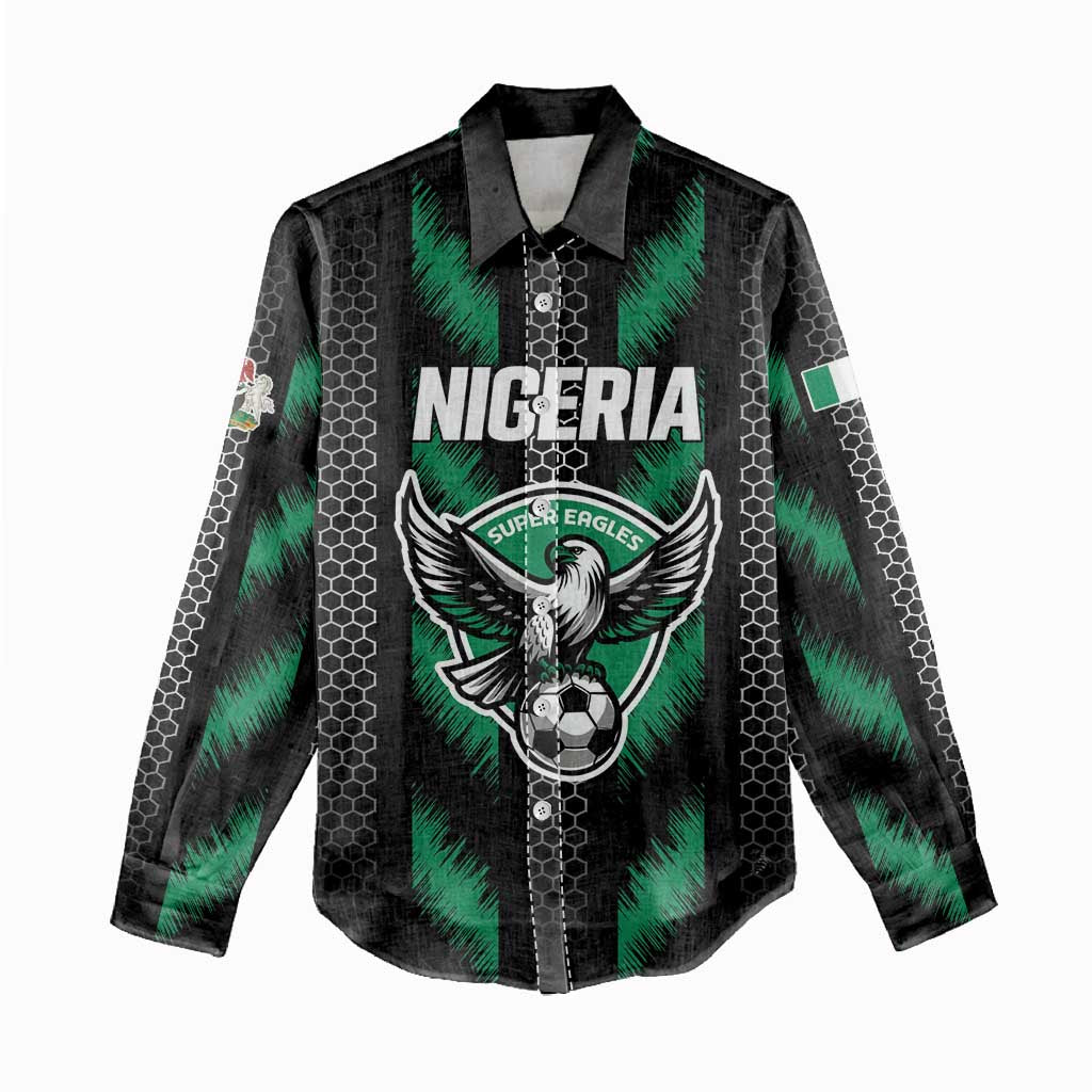 Custom Football Nigeria Women Casual Shirt Soar Super Eagles