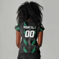 Custom Football Nigeria Women V-Neck T-Shirt Soar Super Eagles