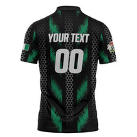Custom Football Nigeria Zipper Polo Shirt Soar Super Eagles