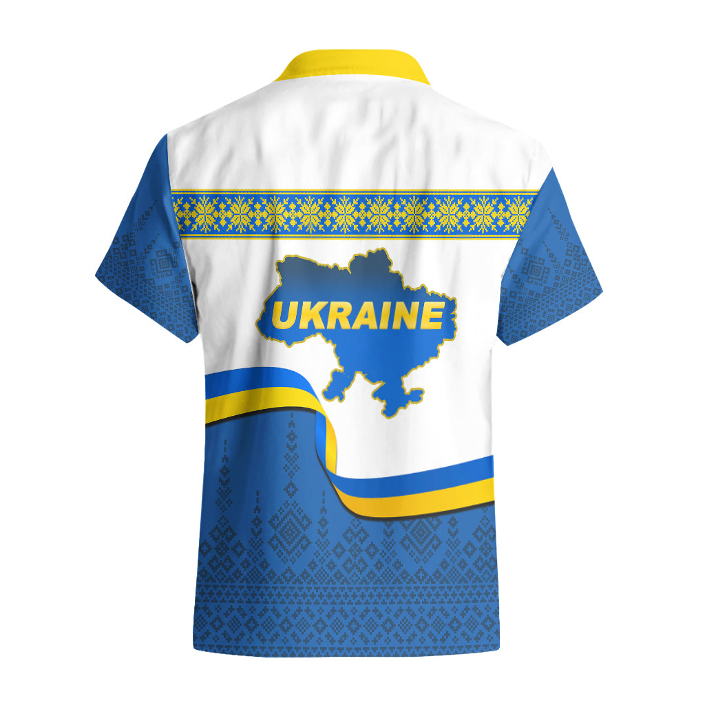 Ukraine Hawaiian Shirt Ukrainian Map Vyshyvanka Pattern - Wonder Print Shop