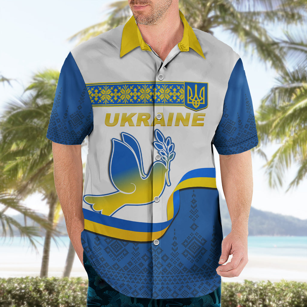Ukraine Hawaiian Shirt Ukrainian Map Vyshyvanka Pattern - Wonder Print Shop