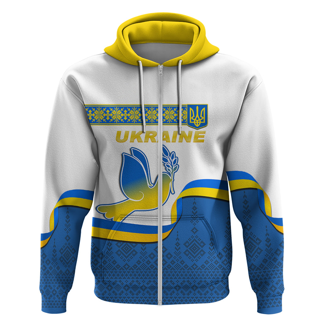 Ukraine Hoodie Ukrainian Map Vyshyvanka Pattern - Wonder Print Shop