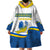 Ukraine Wearable Blanket Hoodie Ukrainian Map Vyshyvanka Pattern - Wonder Print Shop