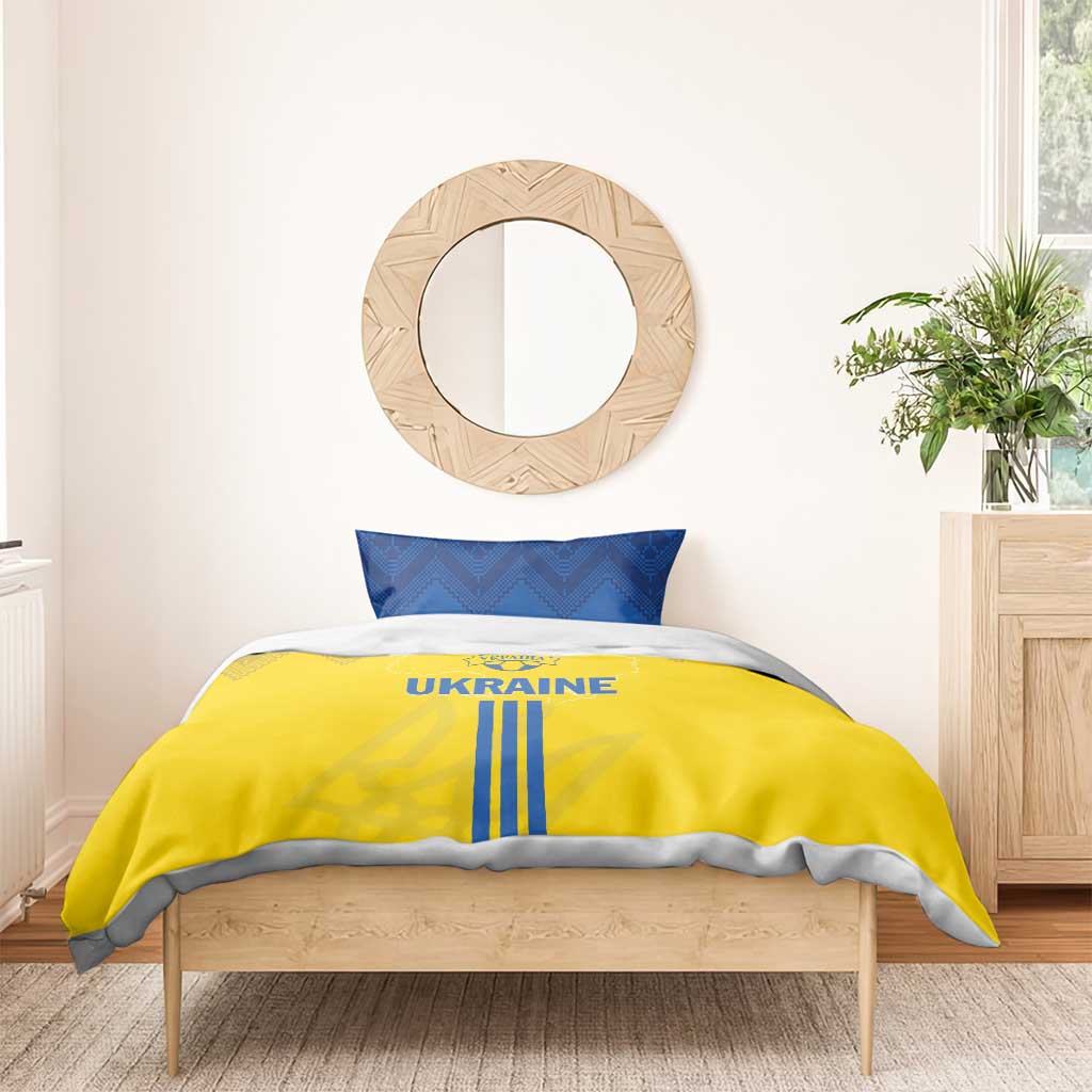 Ukraine 2024 Football Bedding Set Ukrainian Folk Pattern - Wonder Print Shop