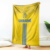 Ukraine 2024 Football Blanket Ukrainian Folk Pattern