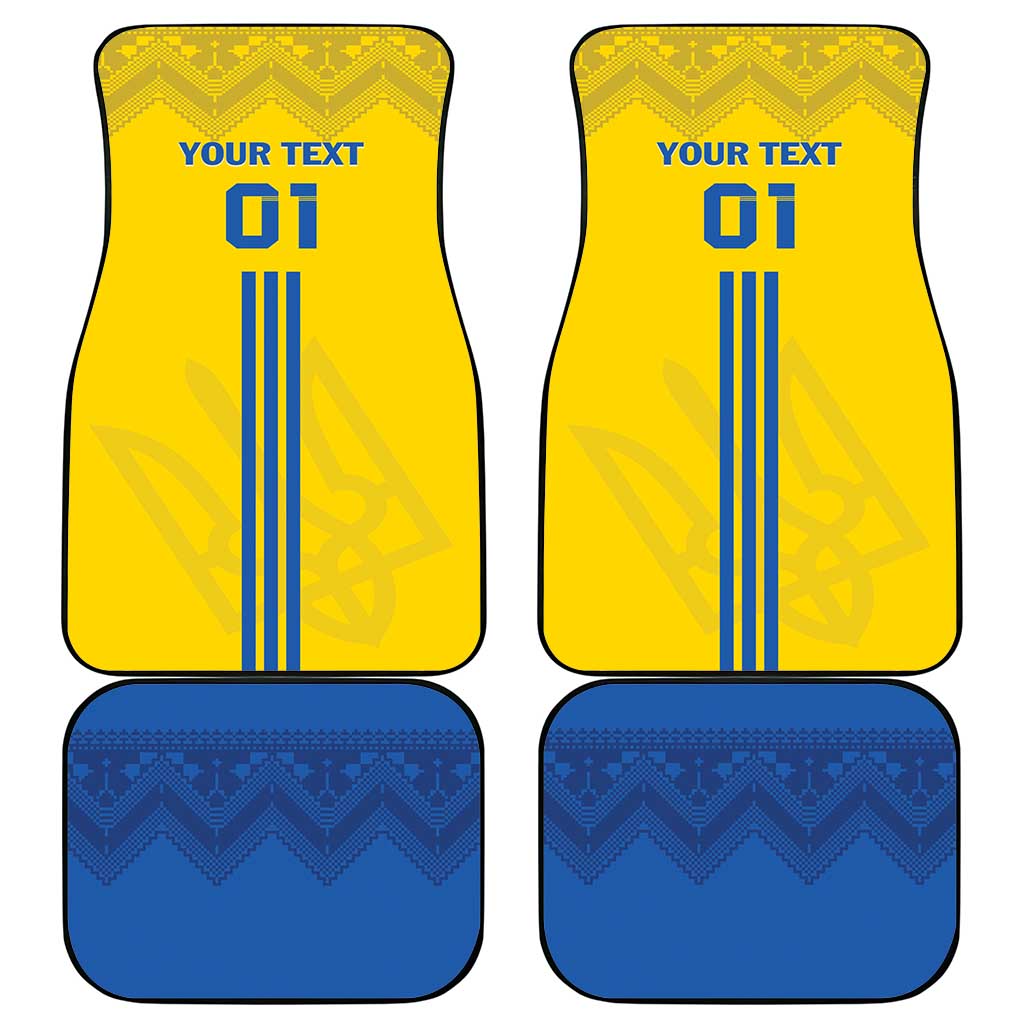 Ukraine 2024 Football Car Mats Ukrainian Folk Pattern - Wonder Print Shop