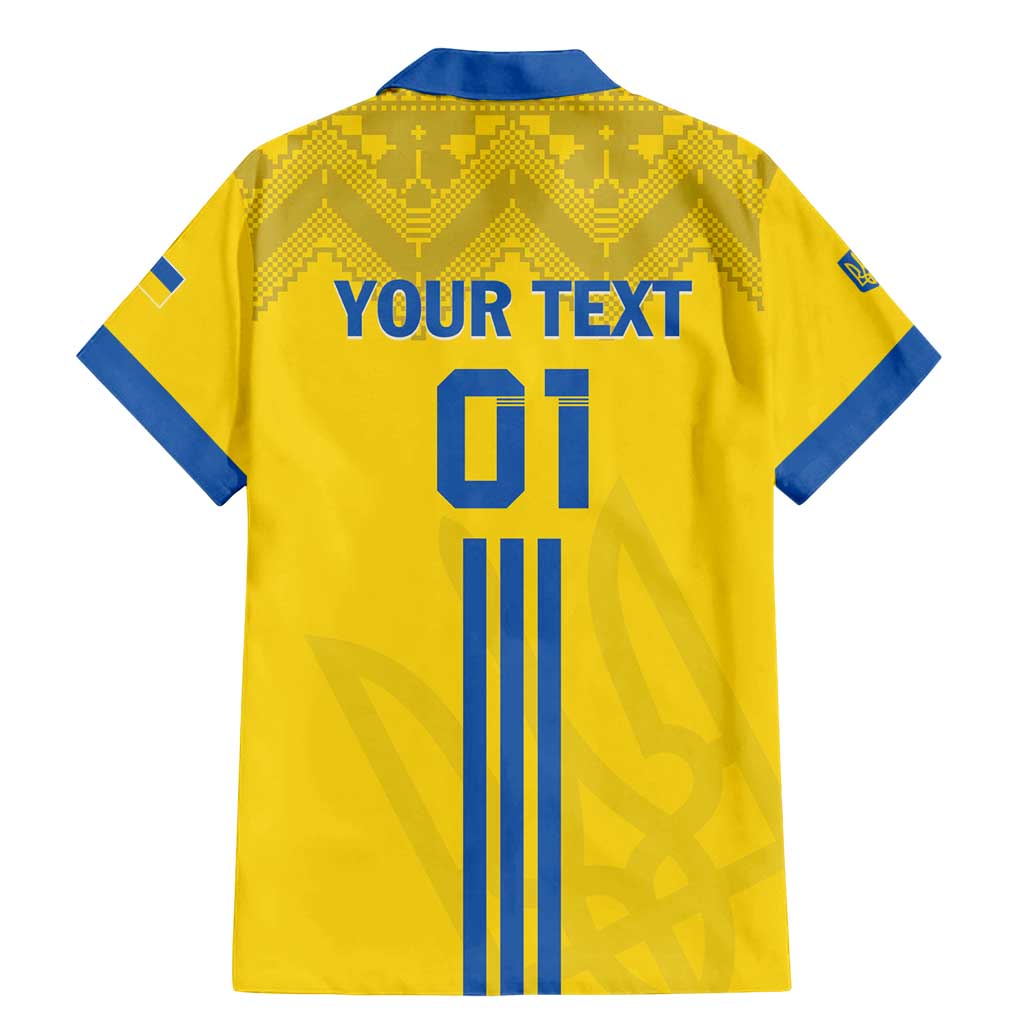 Custom Ukraine 2024 Football Family Matching Mermaid Dress and Hawaiian Shirt Ukrainian Folk Pattern - Wonder Print Shop