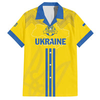 Custom Ukraine 2024 Football Family Matching Off The Shoulder Long Sleeve Dress and Hawaiian Shirt Ukrainian Folk Pattern - Wonder Print Shop